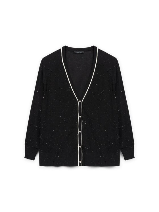Fiorella Rubino Fiorella Rubino Cardigan M474L007839N0Z3 Nero Regular Fit