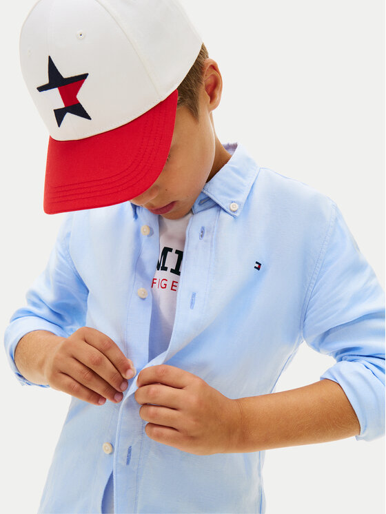 Tommy Hilfiger Tommy Hilfiger Košile KB0KB09550 Světle modrá Relaxed Fit