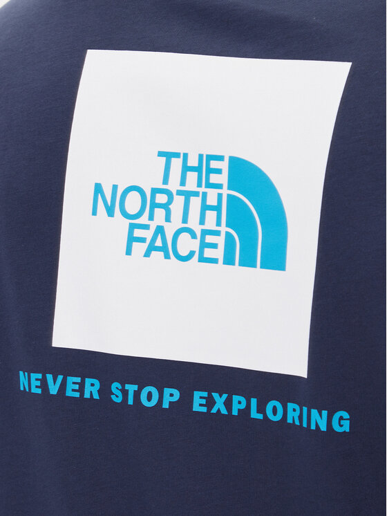The North Face The North Face T-Shirt Redbox NF0A87NP Granatowy Regular Fit