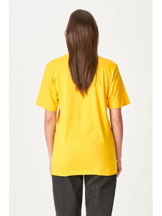 TeeShoppen TeeShoppen T-Shirt 'Oversized Collection' Żółty Oversize