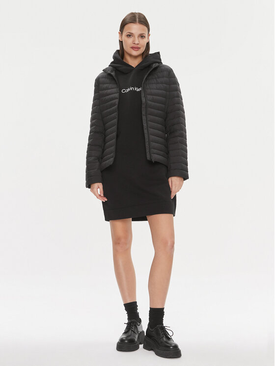 Calvin Klein Calvin Klein Prijelazna jakna Packable Super Lw Padded Jacket K20K206326 Crna Slim Fit