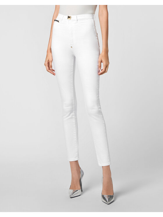 PHILIPP PLEIN PHILIPP PLEIN Jeansy 3929 Biały Slim Fit