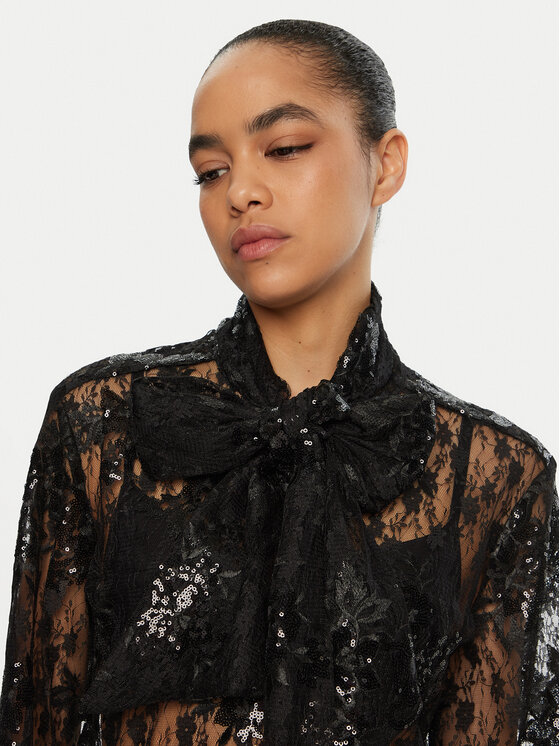 Kontatto Kontatto Bluse AI2025 Schwarz Regular Fit