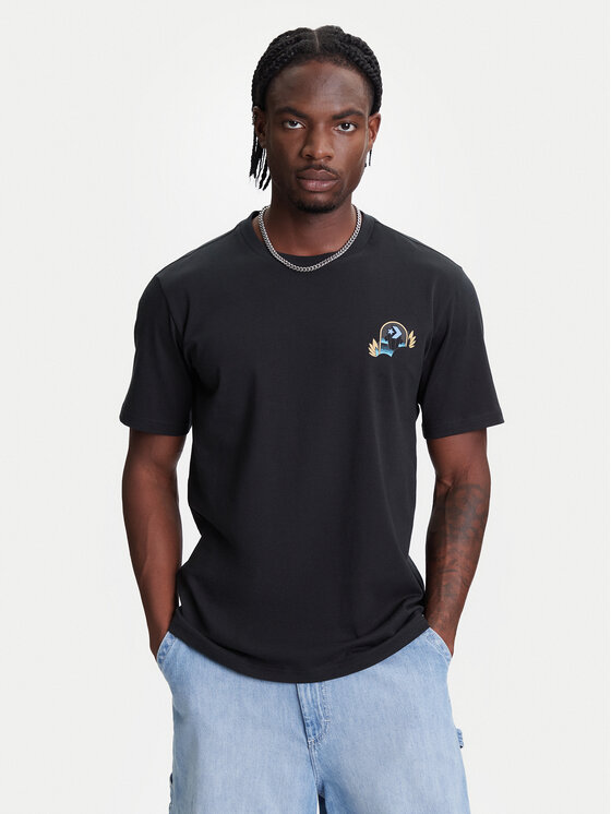 Converse Converse Tricou Desert Sunset 10027713-A01 Negru Regular Fit