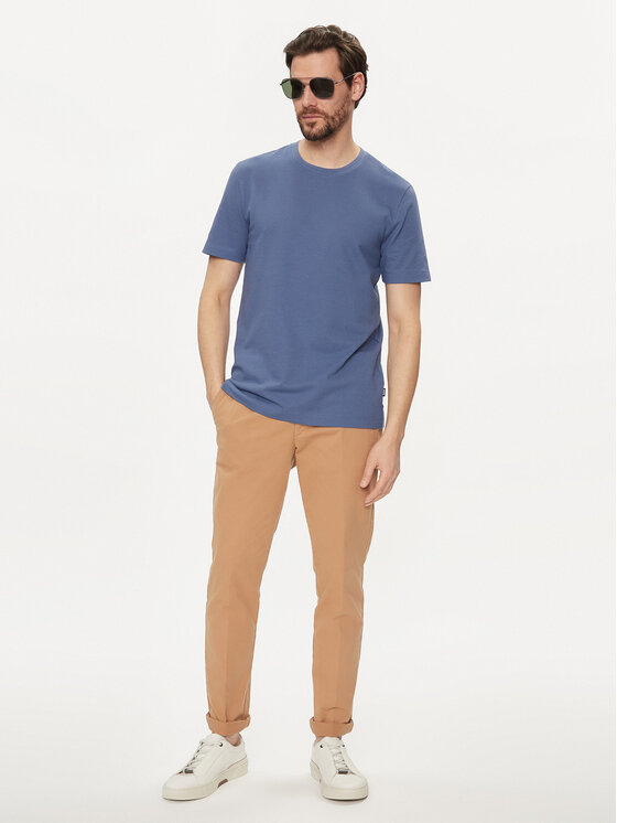 BOSS Boss Tričko Tiburt 240 50452680 Modrá Regular Fit