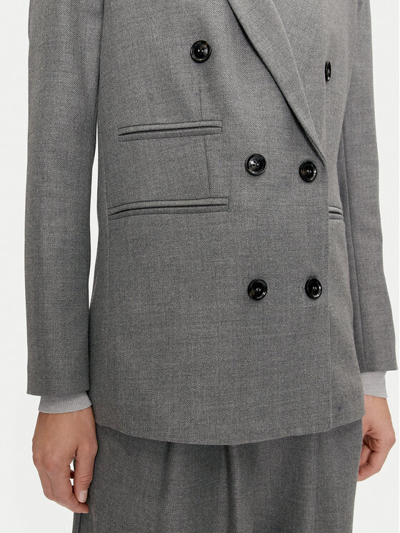 Haveone Haveone Marynarka JVI-M032 Szary Regular Fit