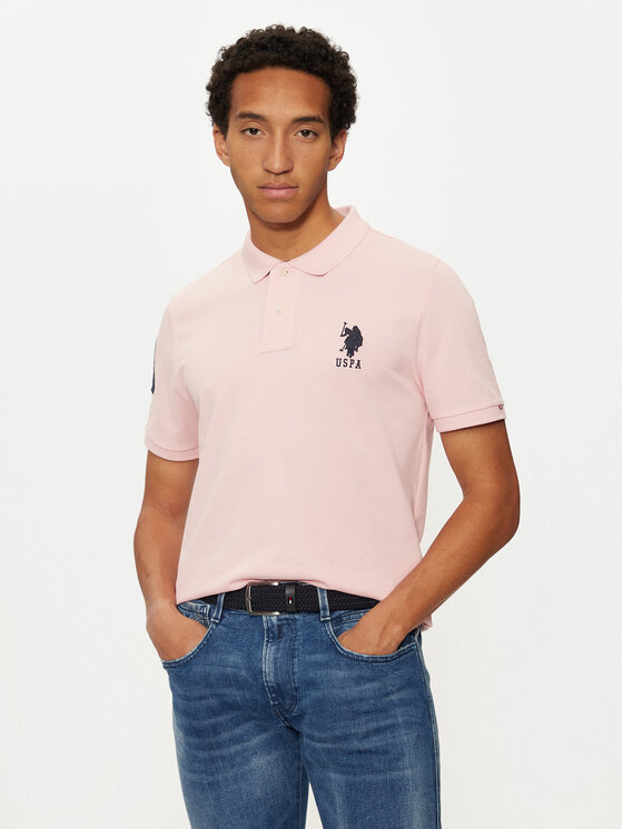 U.S. Polo Assn. U.S. Polo Assn. Polo marškinėliai MUP3313 Rožinė Regular Fit