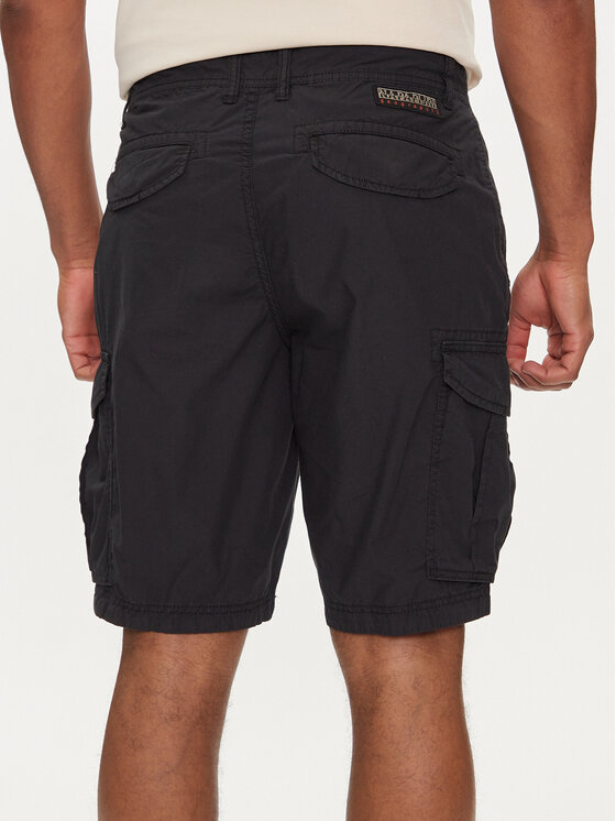 Napapijri Napapijri Шорти з тканини Noto 2.0 NP0A4HOQ Чорний Regular Fit