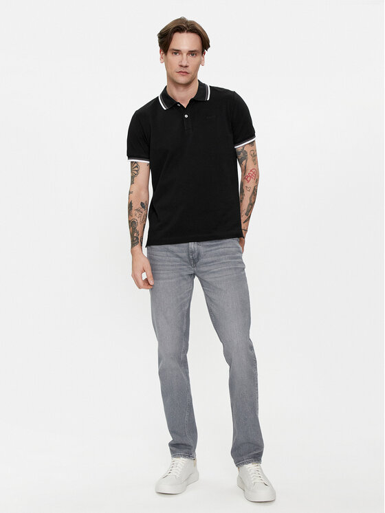 Geox Geox Polokošile M4510Q T2649 F9000 Černá Regular Fit