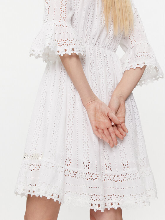 Iconique Iconique Літня сукня Giorgia IC24-002 Білий Regular Fit