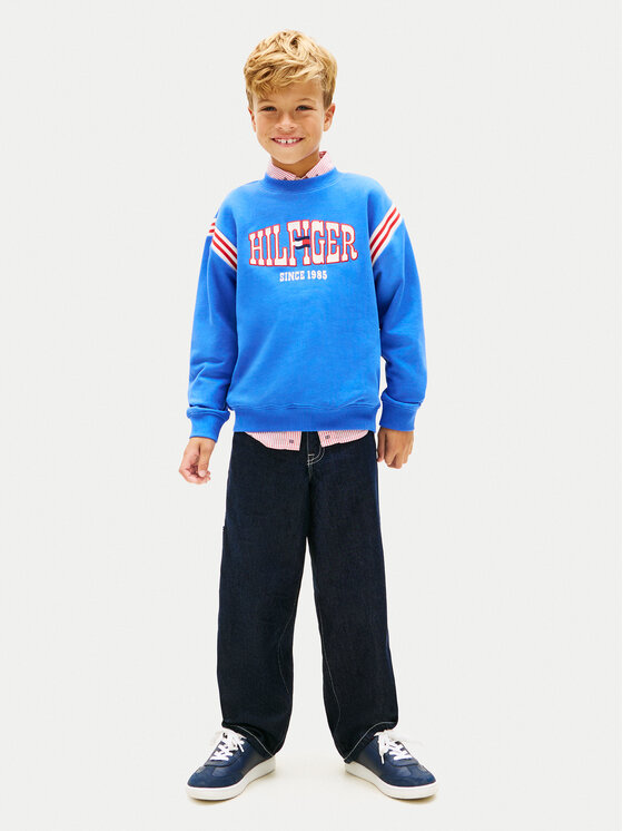 Tommy Hilfiger Tommy Hilfiger Džemperis Wavy Flag KB0KB10260 Mėlyna Regular Fit