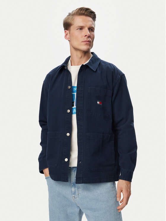 Tommy Jeans Tommy Jeans Traper jakna DM0DM20236 Tamnoplava Regular Fit