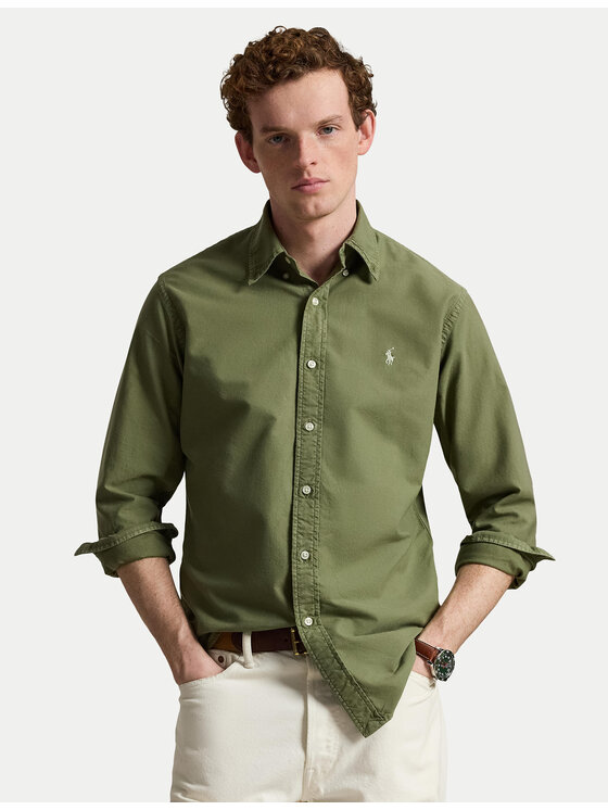 Polo Ralph Lauren Koszula 710805564510 Zielony Regular Fit