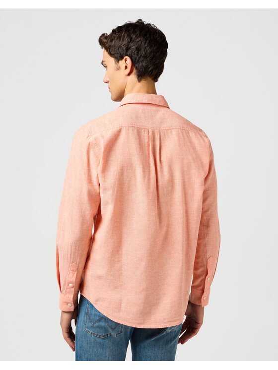 Wrangler Wrangler Koszula 1 PKT SHIRT 112362752 Pomarańczowy Regular Fit