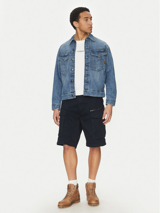G-Star Raw G-Star Raw Kratke hlače iz tkanine Rovic Zip D08566-5126 990 Črna Relaxed Fit