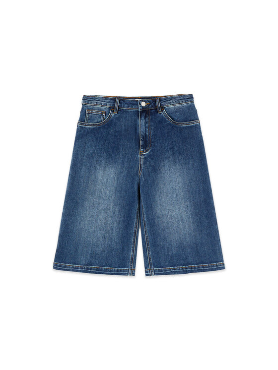 Oltre Oltre Szorty materiałowe P411R009277N034 Niebieski Baggy Fit