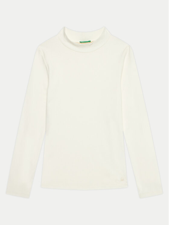 United Colors Of Benetton Rolák 3AOUC201O Écru Regular Fit