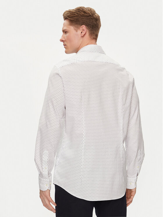 Tommy Hilfiger Tommy Hilfiger Koszula Circle MW0MW34649 Biały Slim Fit
