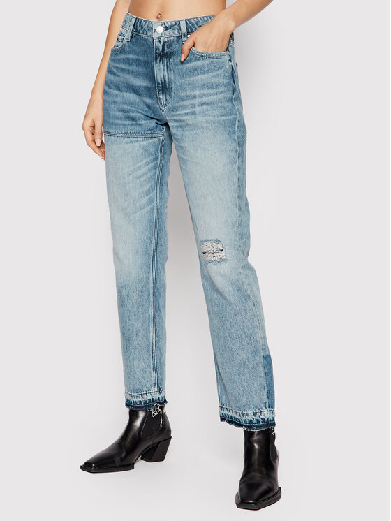 Guess Jeans hlače W2RA16 D3Y0T Modra Regular Fit