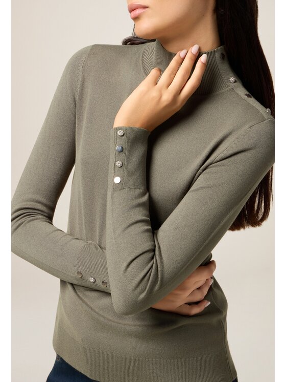 Oltre Oltre Sweter M288J005022N035 Zielony Regular Fit
