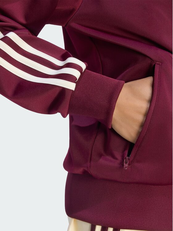 adidas adidas Bluza FIREBIRD Bordowy Loose Fit
