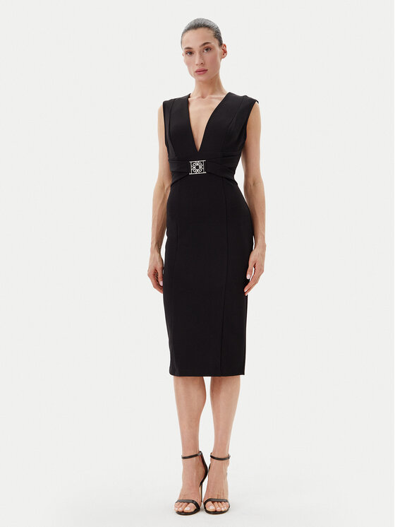 Rinascimento Rinascimento Rochie cocktail CFC0123769003 Negru Regular Fit