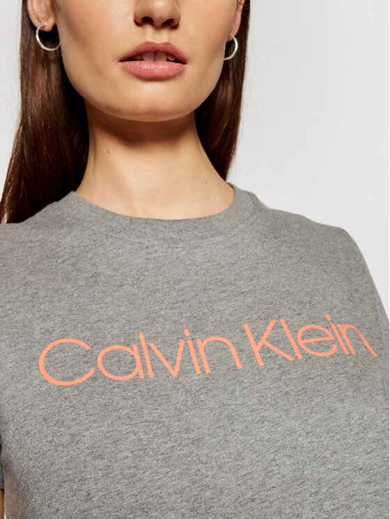 Calvin Klein Calvin Klein T-Shirt Core Logo K20K202018 Szary Regular Fit