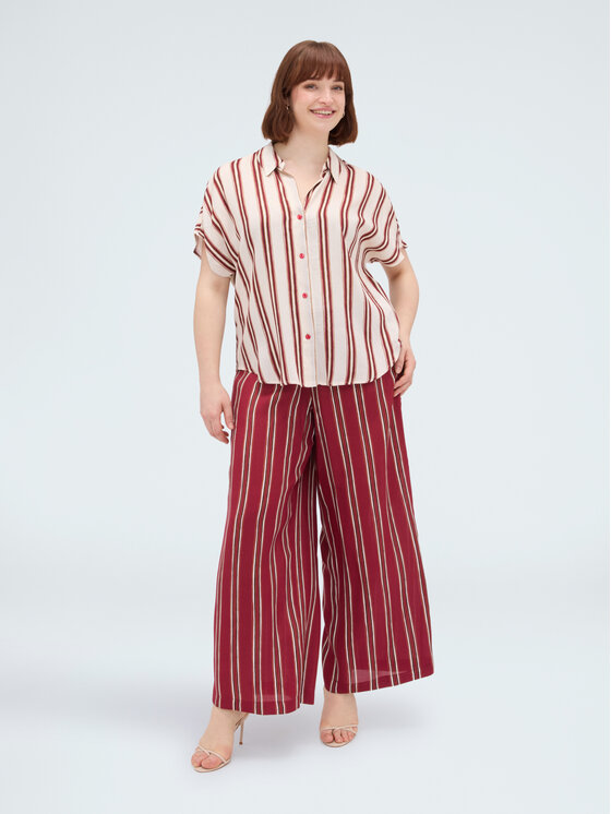 Fiorella Rubino Fiorella Rubino Koszula 5019L000186N0R2 Kremowy Boxy Fit