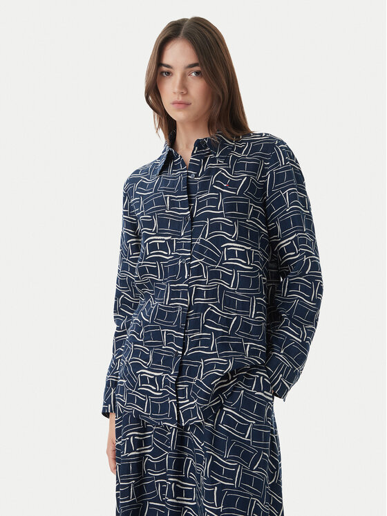 Tommy Hilfiger Cămașă WW0WW44679 Bleumarin Regular Fit