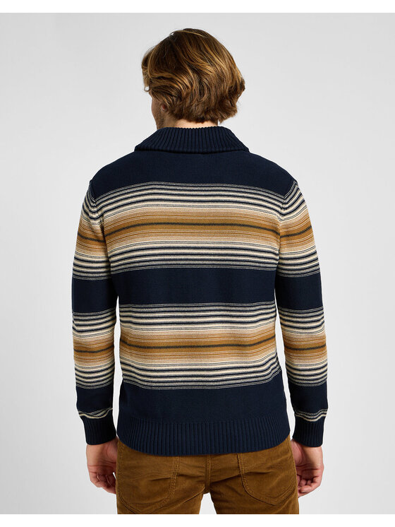 Lee Lee Maglione FRONTIER CARDIGAN Blu Regular Fit