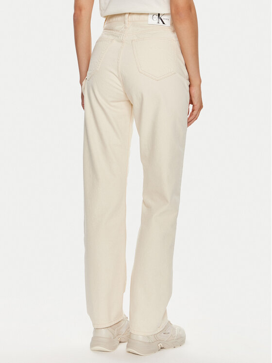 Calvin Klein Jeans Calvin Klein Jeans Jeansy Hammerloop J20J223656 Écru Straight Fit