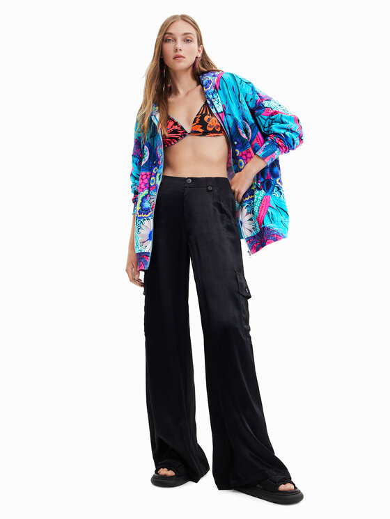 Felpa 23SWSK34 Turchese Oversize