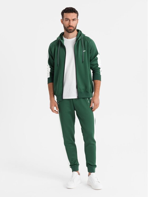 Ombre Ombre Komplet dresowy Z118 Zielony Regular Fit