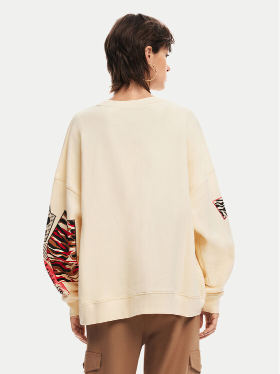 Desigual Desigual Džemperis Mickey 24WWSK35 Smėlio Oversize