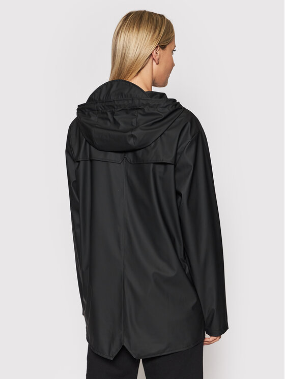 Rains Rains Kurtka przeciwdeszczowa Unisex 12010 Czarny Regular Fit