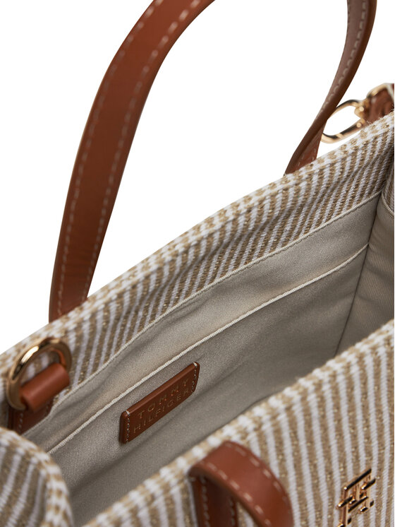 Tommy Hilfiger Tommy Hilfiger Дамска чанта Th Premium Beach Le Mini Tote AW0AW17208 Бежов