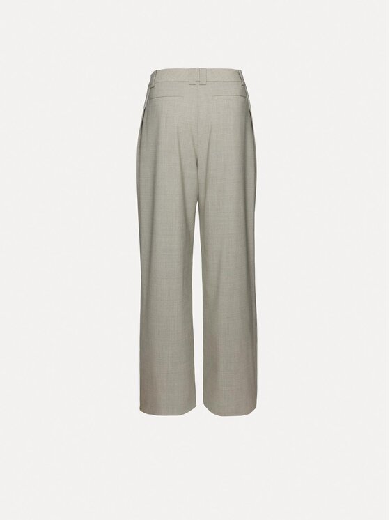 La Mania La Mania Spodnie garniturowe EZRA Beżowy Basic Fit