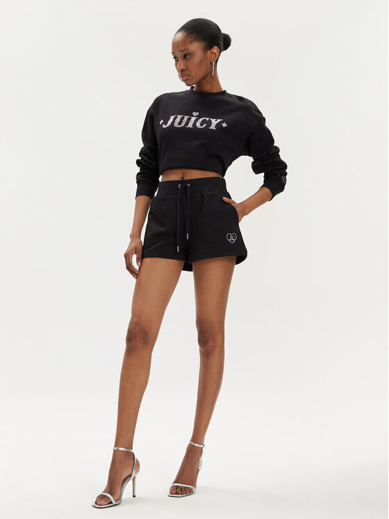 Juicy Couture Juicy Couture Szorty sportowe Sully Rodeo JCBHS223825 Czarny Regular Fit