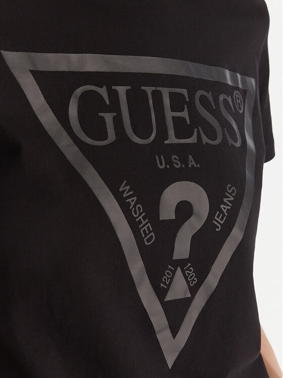 Guess Guess Футболка V2YI07 K8HM0 Чорний Regular Fit