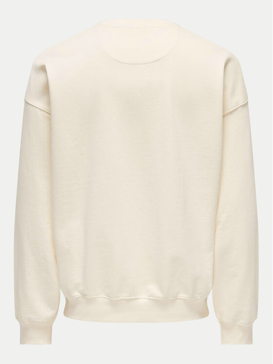 Only & Sons Only & Sons Felpa Alta 22030885 Écru Oversize