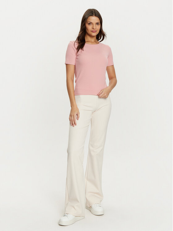 Guess Guess Тишърт V5RI04 KCLH0 Розов Regular Fit