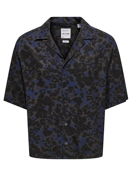 Only & Sons Only & Sons Koszula Harris 22032732 Granatowy Relaxed Fit