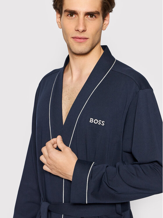 BOSS Boss Chalatas Kimono 50469624 Tamsiai mėlyna