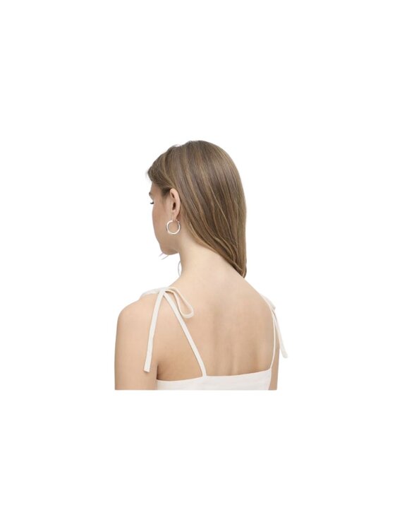 ICHI ICHI Top Top donna ih lino to Biały Regular Fit