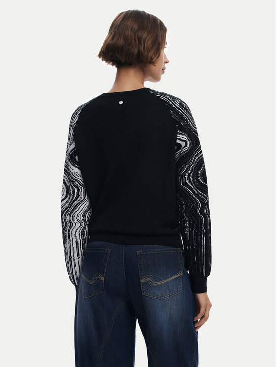 Desigual Desigual Sveter Kodiak 25WWJF28 Čierna Regular Fit
