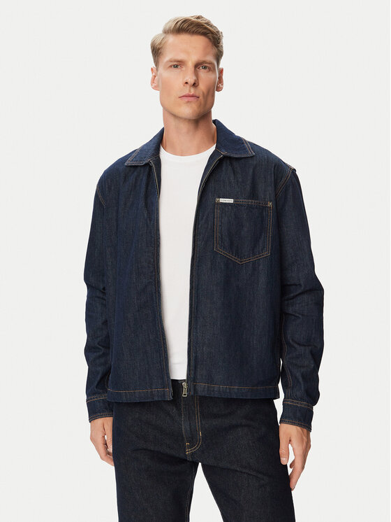 Guess Jeans Guess Jeans Džinsinė striukė M6YN01 D1316 Tamsiai mėlyna Regular Fit