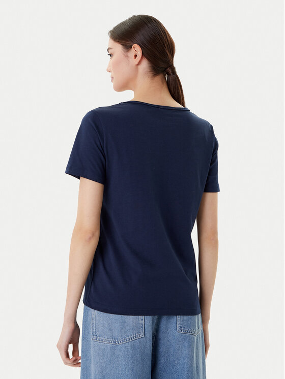 Desigual Desigual T-Shirt Dumas 25WWTK28 Dunkelblau Regular Fit
