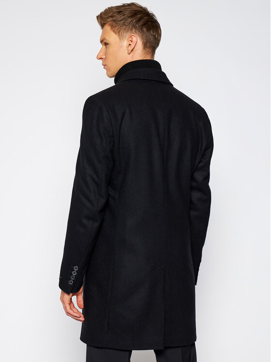 KARL LAGERFELD KARL LAGERFELD Gyapjú kabát Twister 455704 502799 Fekete Regular Fit