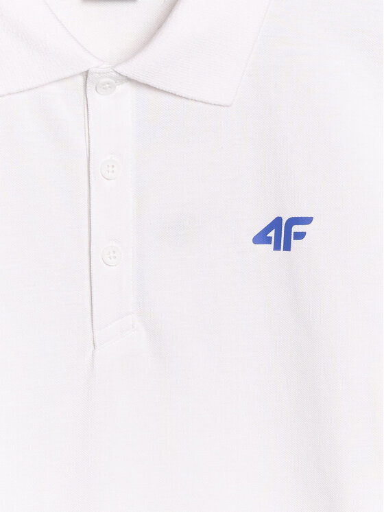 4F 4F Polo 4FWSS25TPTSM704-10S Bianco Regular Fit
