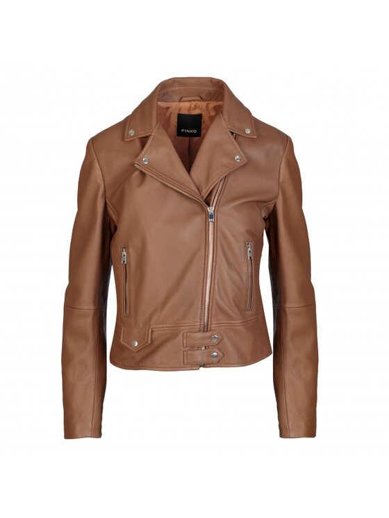 PINKO PINKO Kurtka damska 1N131R Y582 BROWN Brązowy Regular Fit